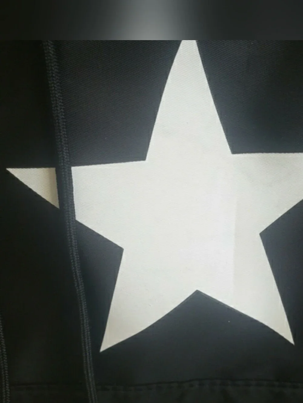 NWOT Black Nylon Star Tote Crossbody Bag Drawstring Travel Gym Purse